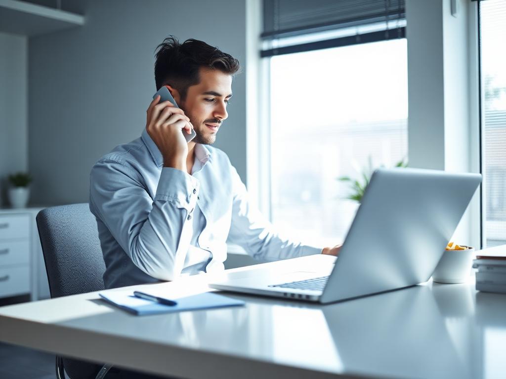 Échange téléphonique avec un client pour cadrer son projet de nettoyage